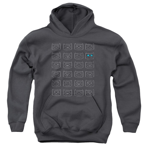 Adventure Time Finn Faces Youth Hoodie