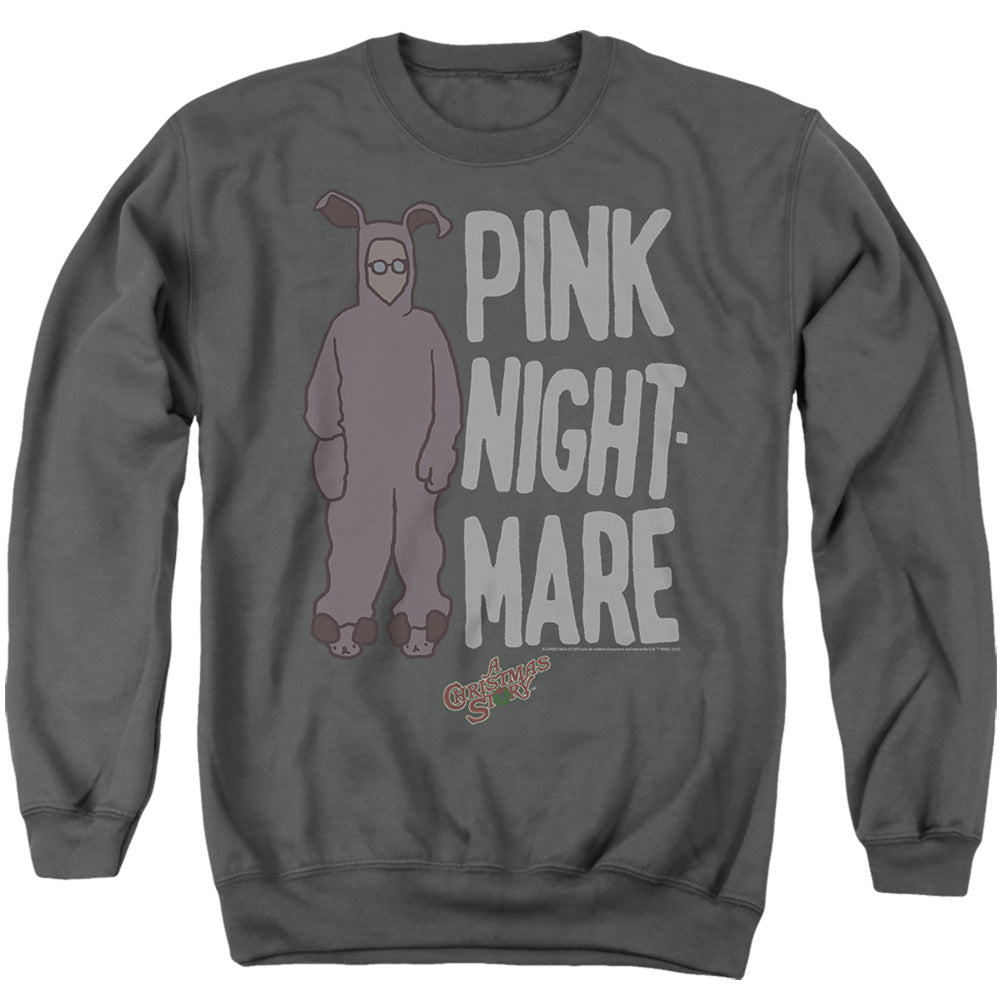 A Christmas Story Ralphie'S Pink Bunny Suit Crewneck Sweatshirt