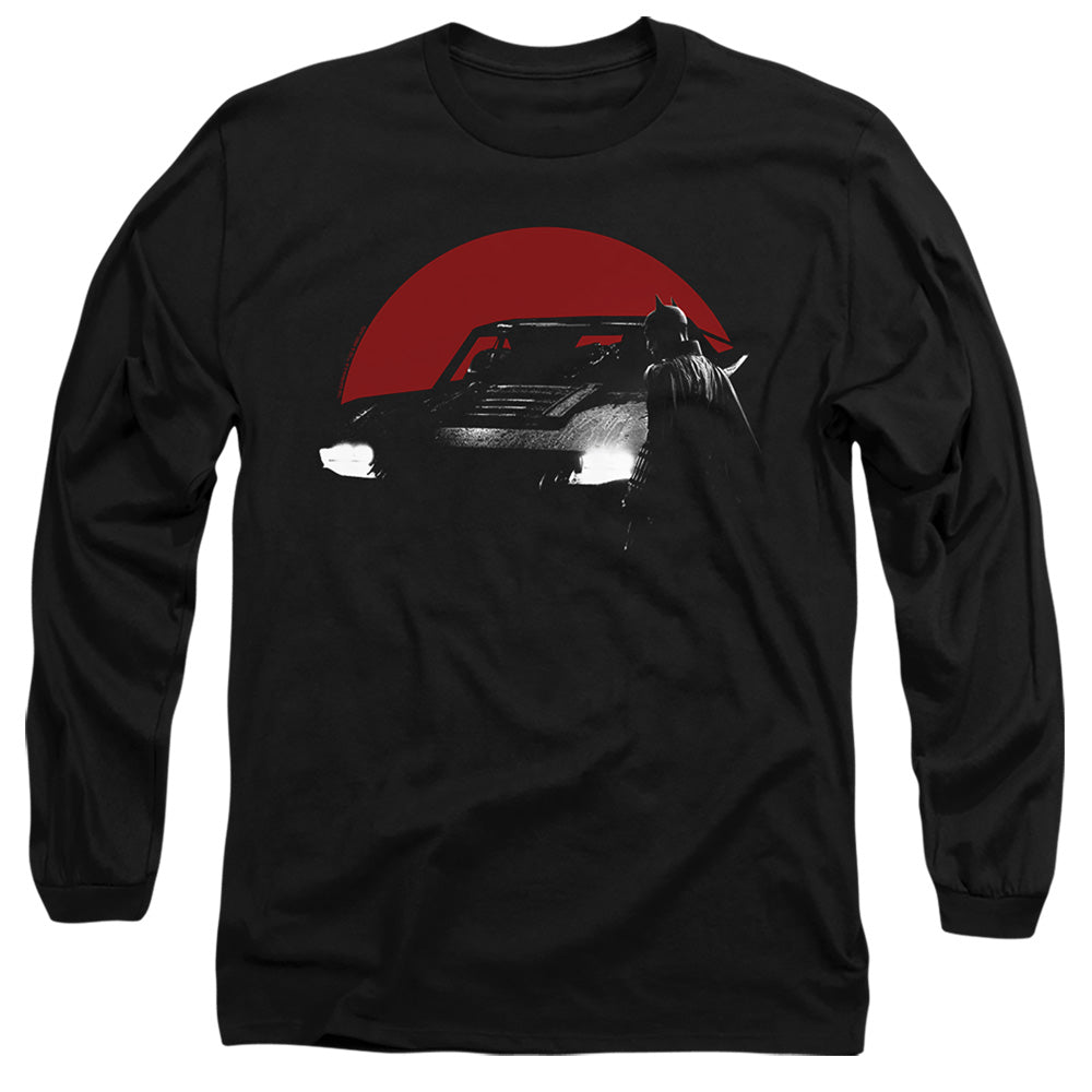 The Batman Red Moon and Batmobile Long Sleeve T-Shirt