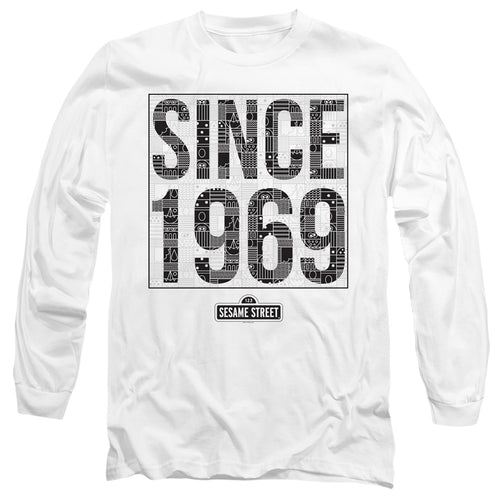 Sesame Street Since 1969 Pattern Long Sleeve T-Shirt