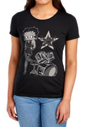 Betty Boop With the Band Womens T-Shirt