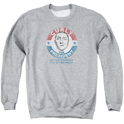 The Three Stooges Curly for President Any Knucklehead Crewneck Sweatshirt