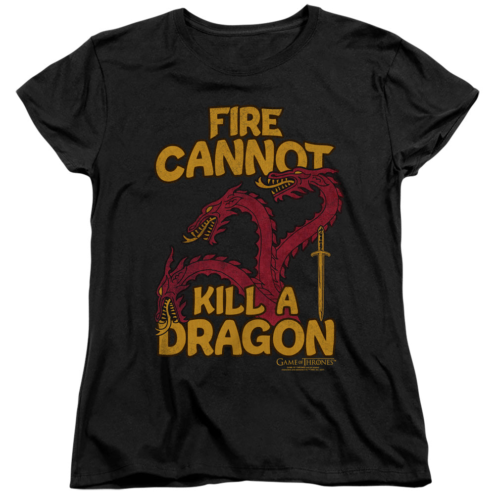 Game of Thrones Dragons With Fire Womens T-Shirt