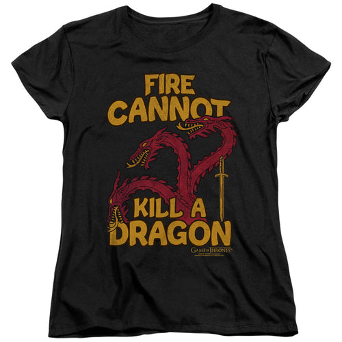 Game of Thrones Dragons With Fire Womens T-Shirt