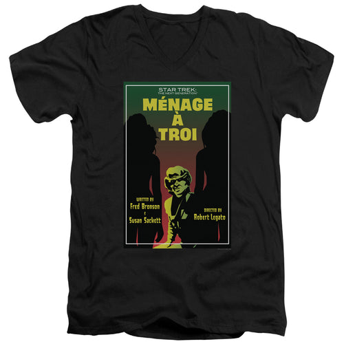 Star Trek Ménage à Troi Black V-Neck T-Shirt