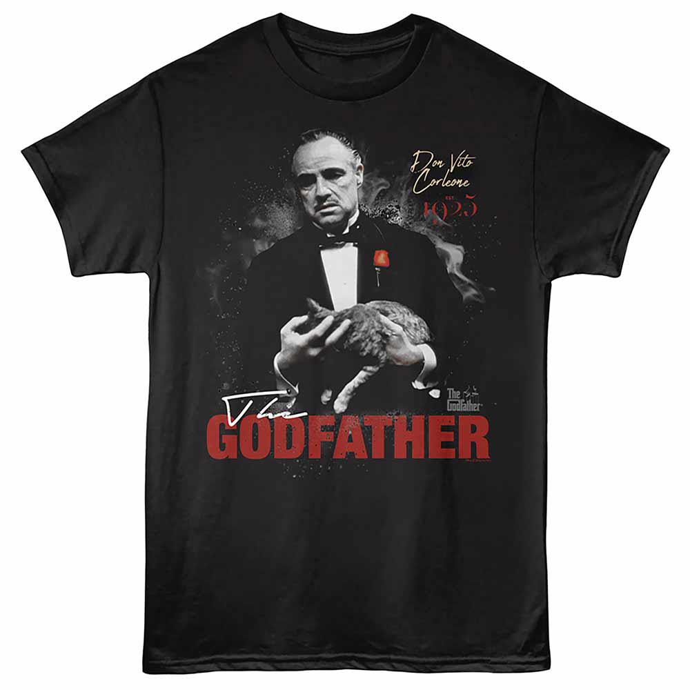 Don Vito and the Cat The Godfather t-shirt in black