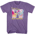 Spring Break 88 Palm Trees MTV t-shirt in purple heather