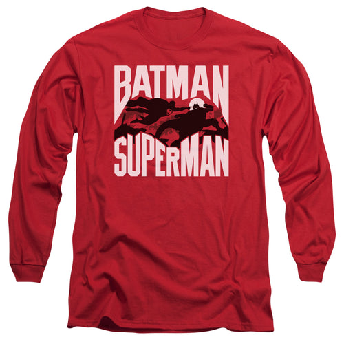 Batman v Superman Silhouette Fight Long Sleeve T-Shirt
