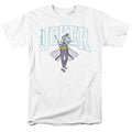 The Batman Joker Varsity on White T-Shirt