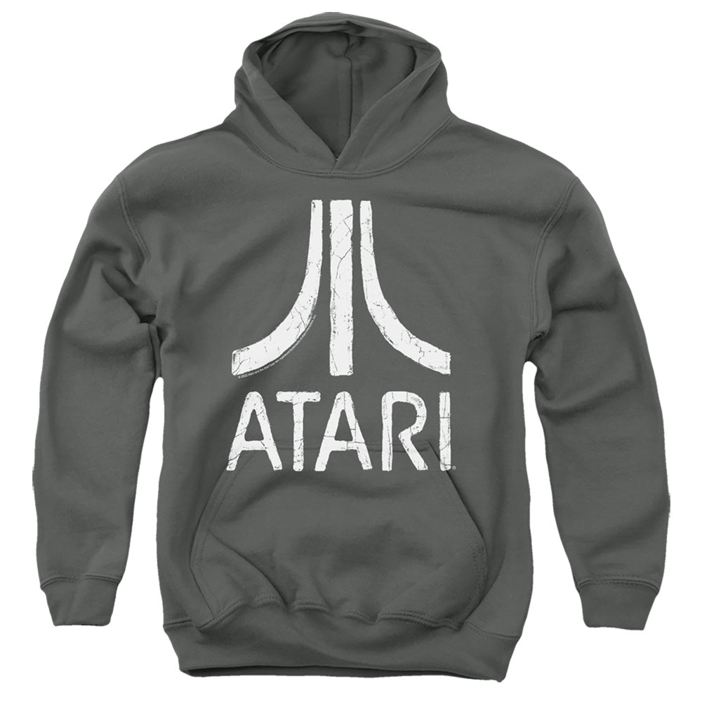 Atari Rough Logo Charcoal Youth Hoodie