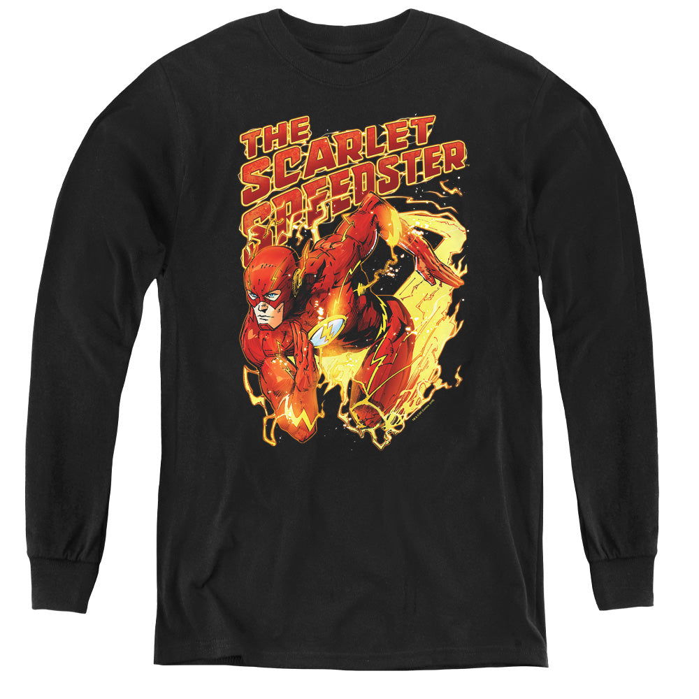 Justice League Scarlet Speedster Youth Long Sleeve T-Shirt