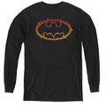 Batman Flame Outlined Logo Youth Long Sleeve T-Shirt