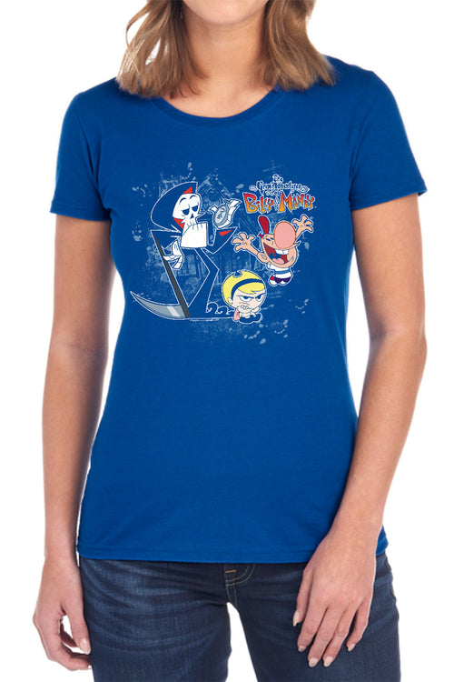Billy & Mandy Splatter Cast Womens T-Shirt