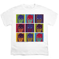 Batman Pop Art Grid on White Youth/Toddler T-Shirt
