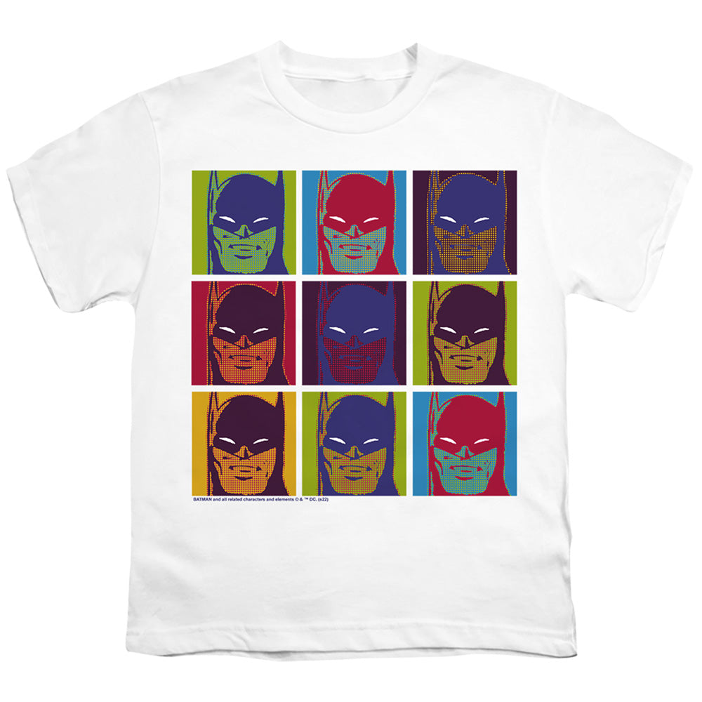 Batman Pop Art Grid on White Youth/Toddler T-Shirt