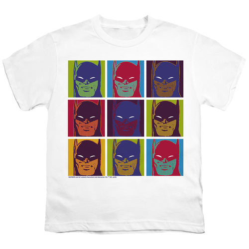 Batman Pop Art Grid on White Youth/Toddler T-Shirt