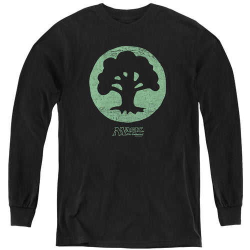 Magic the Gathering Green Symbol Youth Long Sleeve T-Shirt
