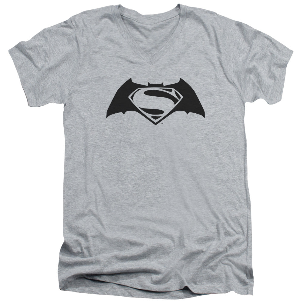 Batman v Superman Simple Logo V-Neck T-Shirt