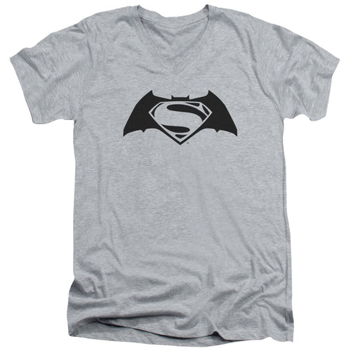 Batman v Superman Simple Logo V-Neck T-Shirt