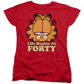 Garfield Life Begins At Forty Womens T-Shirt