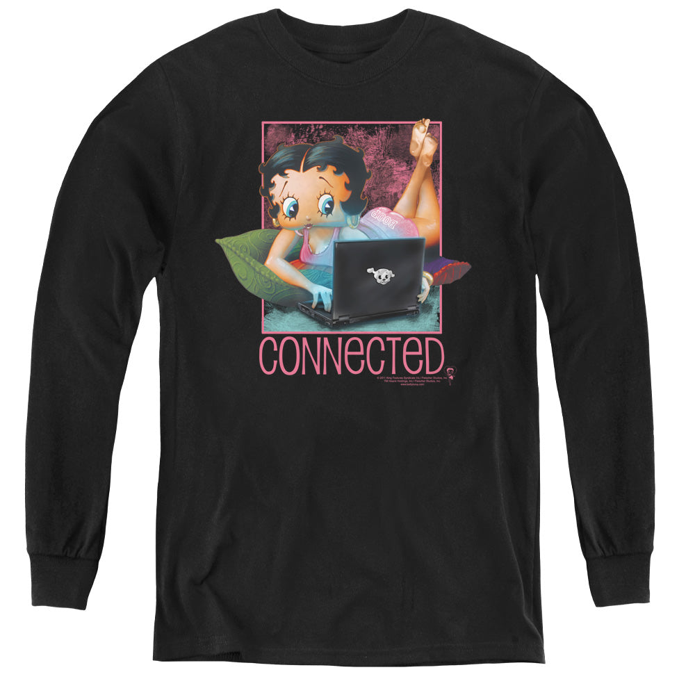 Betty Boop Connected Youth Long Sleeve T-Shirt