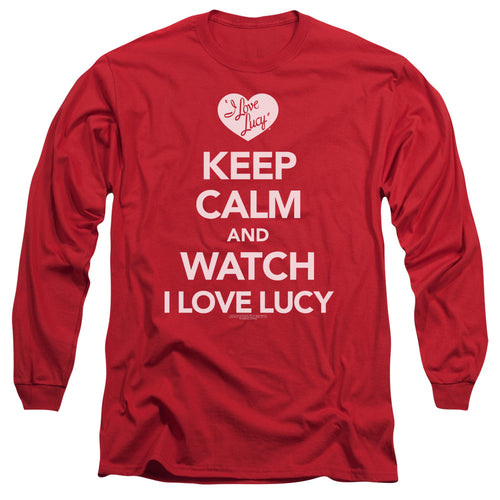 I Love Lucy Keep Calm And Watch Long Sleeve T-Shirt