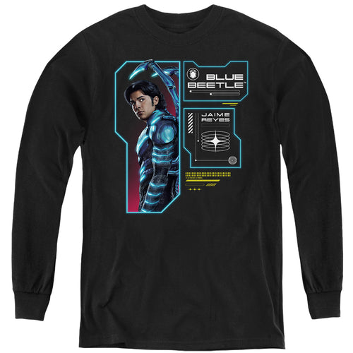 Blue Beetle Data Read Out Youth Long Sleeve T-Shirt