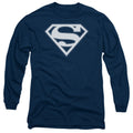 Superman Navy & White Shield Navy Long Sleeve T-Shirt