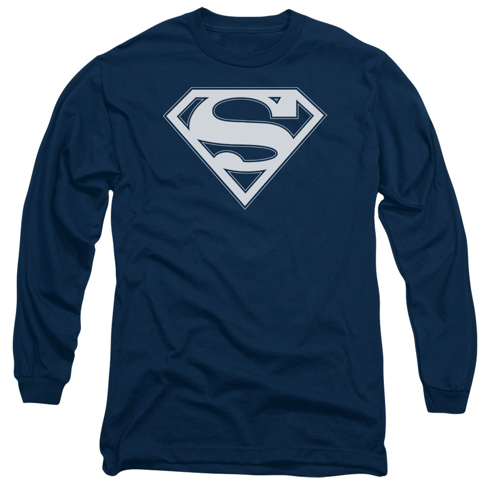 Superman Navy & White Shield Navy Long Sleeve T-Shirt
