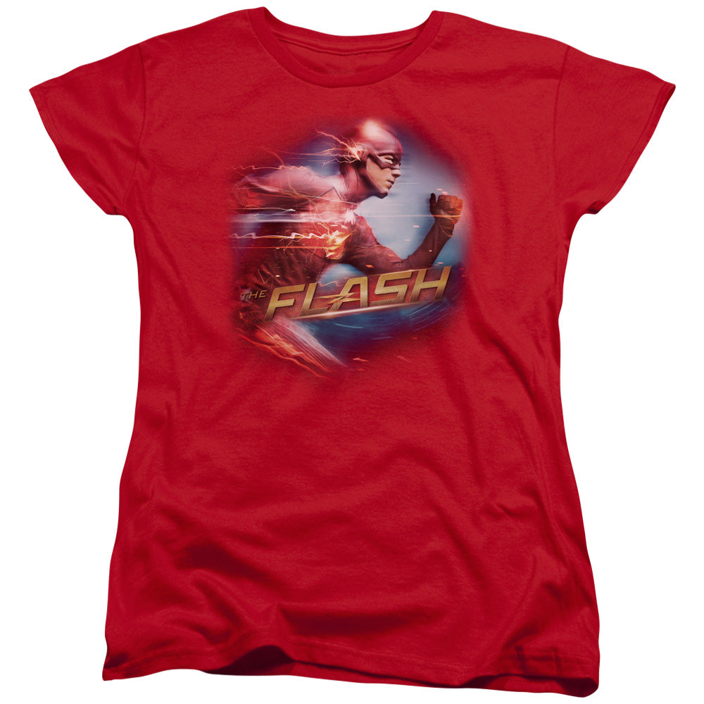 The Flash Fastest Man Red Womens T-Shirt