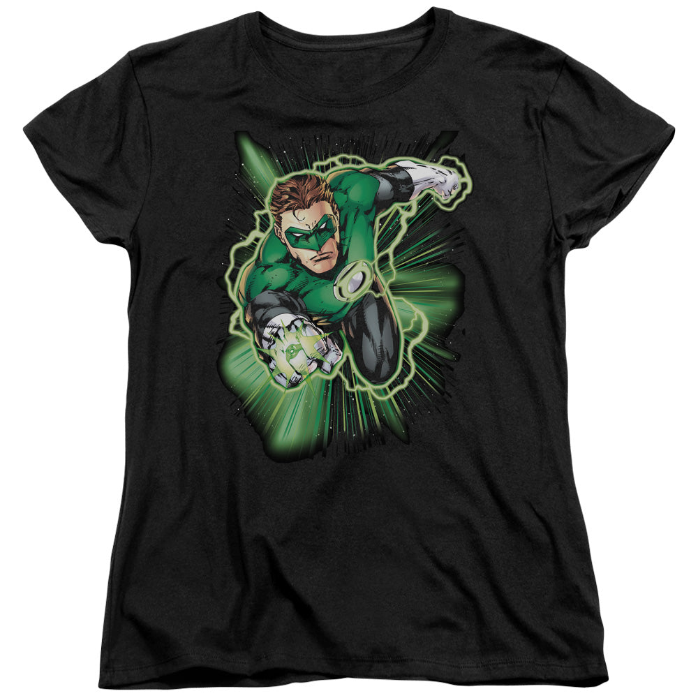 Justice League Green Lantern Energy Womens T-Shirt