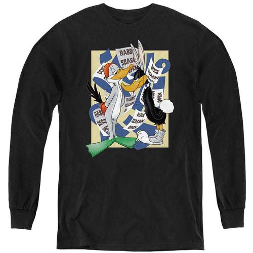 Looney Tunes Rabbit Season Duck Season Youth Long Sleeve T-Shirt