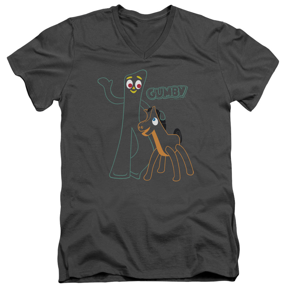 Gumby Outlines V-Neck T-Shirt