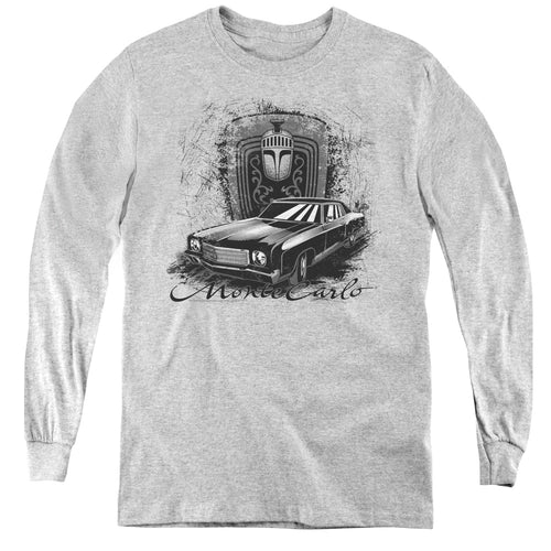 Chevy Monte Carlo Drawing Youth Long Sleeve T-Shirt