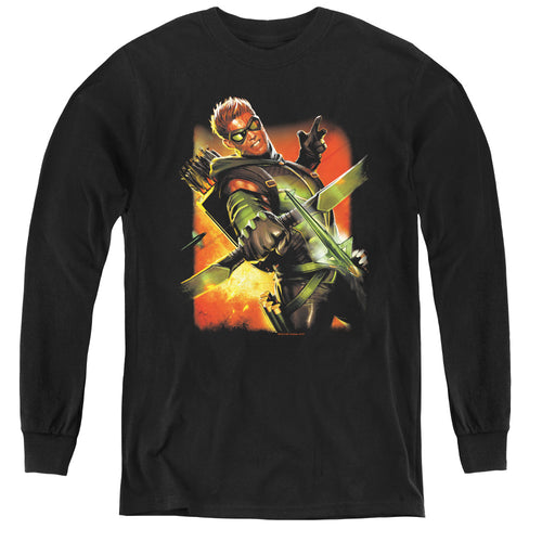 Justice League Green Arrow #1 Youth Long Sleeve T-Shirt