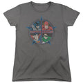 Justice League Four Heroes Womens T-Shirt