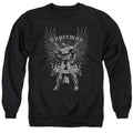 Superman Steel Black Crewneck Sweatshirt