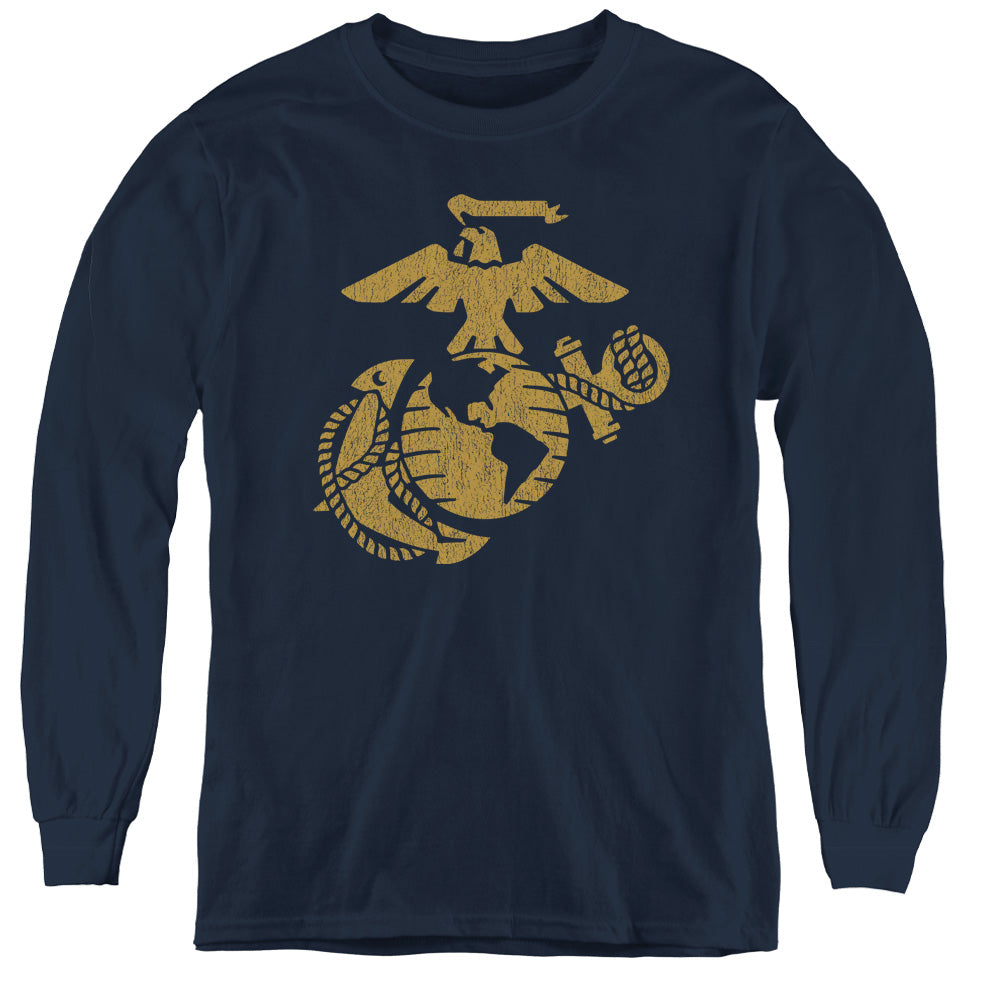 U.S. Marine Corps Gold Emblem Youth Long Sleeve T-Shirt