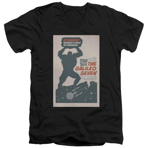 Star Trek Juan Ortiz The Galileo Seven Black V-Neck T-Shirt