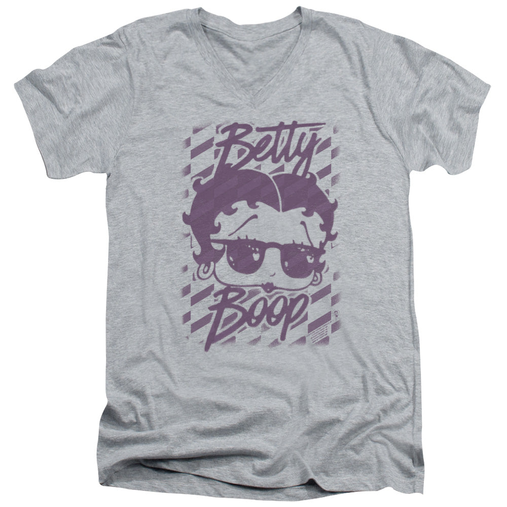 Betty Boop Summer Shades Athletic Heather V-Neck T-Shirt