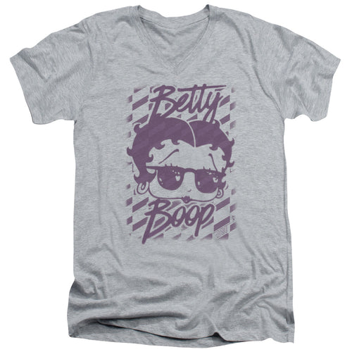 Betty Boop Summer Shades Athletic Heather V-Neck T-Shirt