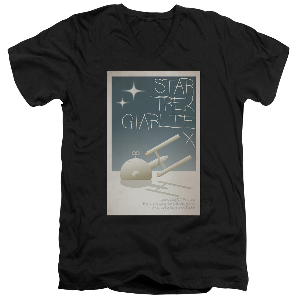 Star Trek Charlie X Black V-Neck T-Shirt