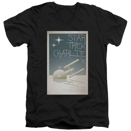 Star Trek Charlie X Black V-Neck T-Shirt