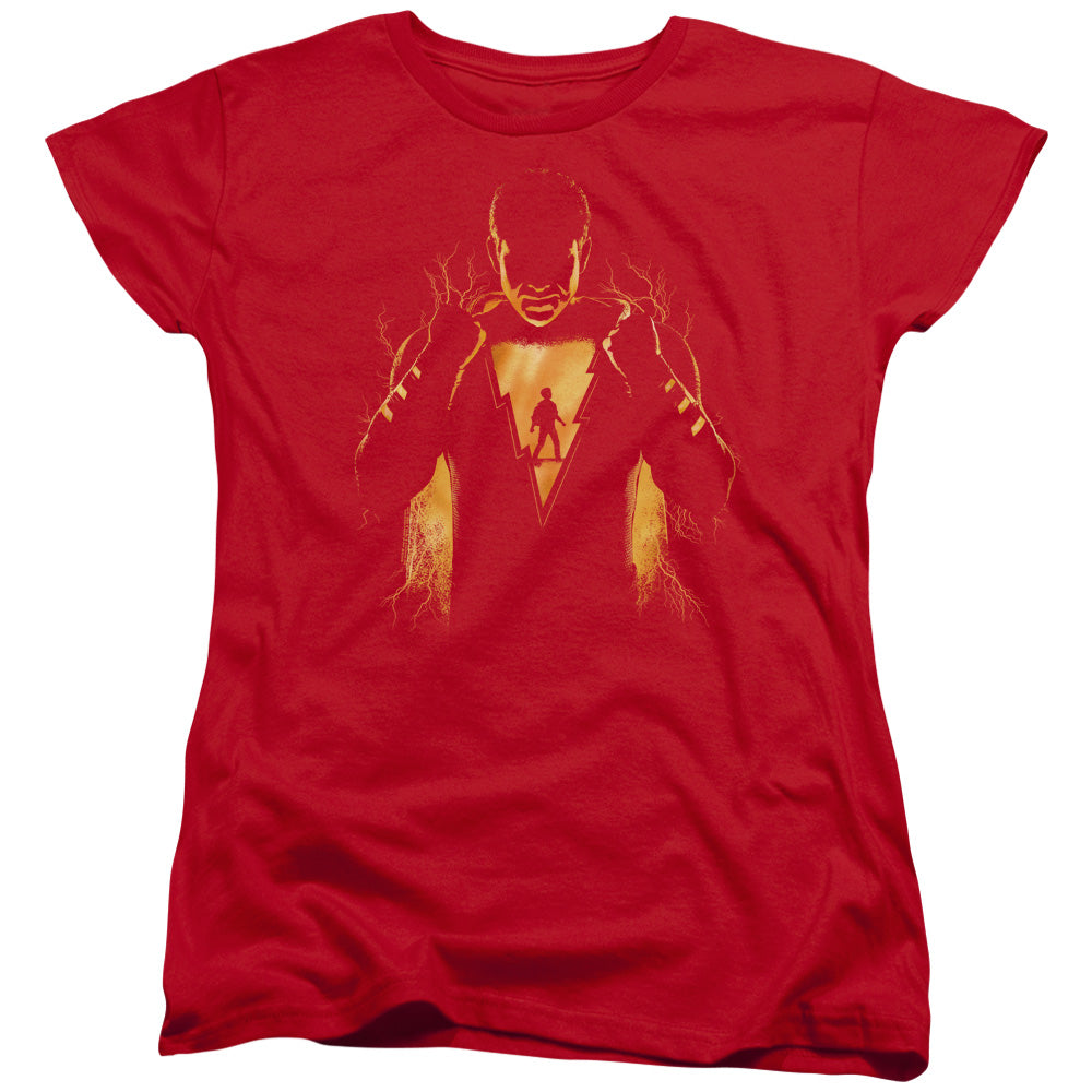 Shazam! What's Inside Red Womens T-Shirt