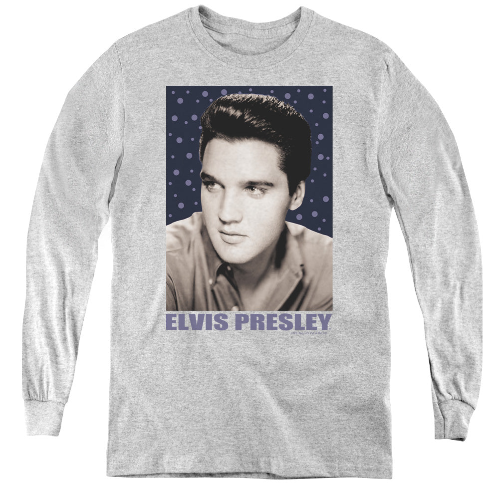 Elvis Presley Blue Sparkle Youth Long Sleeve T-Shirt