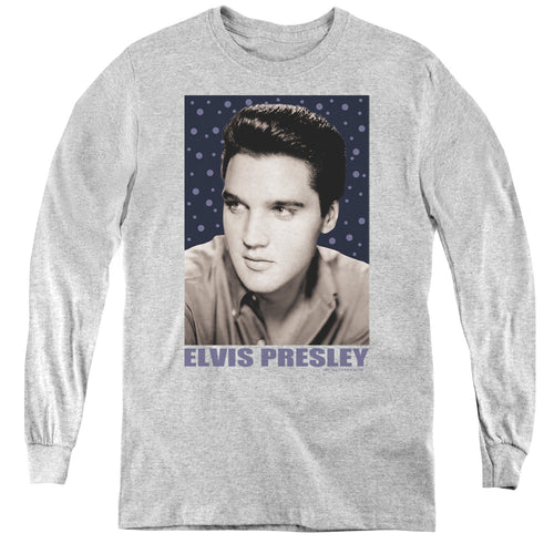 Elvis Presley Blue Sparkle Youth Long Sleeve T-Shirt