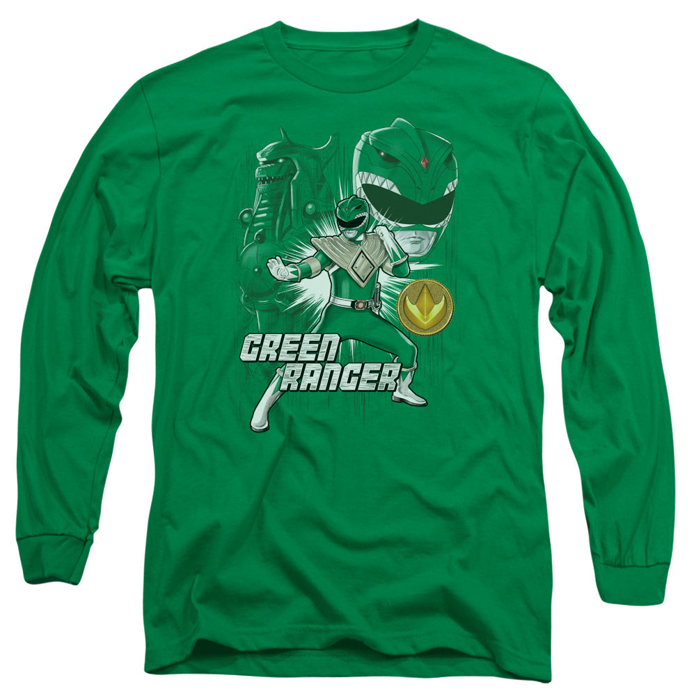 Mighty Morphin Power Rangers Green Ranger Long Sleeve T-Shirt Kelly Green