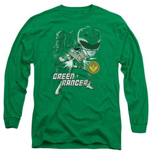 Mighty Morphin Power Rangers Green Ranger Long Sleeve T-Shirt Kelly Green