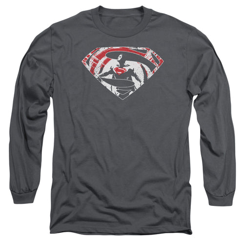 Batman v Superman Super Splatter Logo Long Sleeve T-Shirt