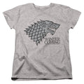 Game of Thrones Startk Winter Is Coming On Gray Womens T-Shirt